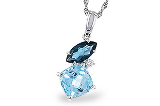 A275-13367: NECKLACE 2.37 TW BLUE TOPAZ 2.40 TGW