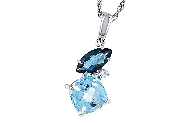 A275-13367: NECKLACE 2.37 TW BLUE TOPAZ 2.40 TGW