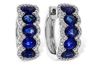 A275-17003: EARRINGS 2.32 TW SAPPHIRE 2.57 TGW