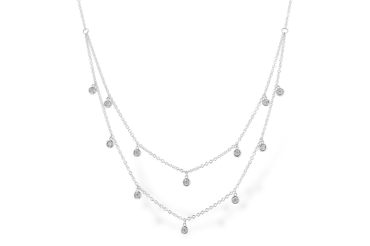 C274-19803: NECKLACE .22 TW (18 INCHES)