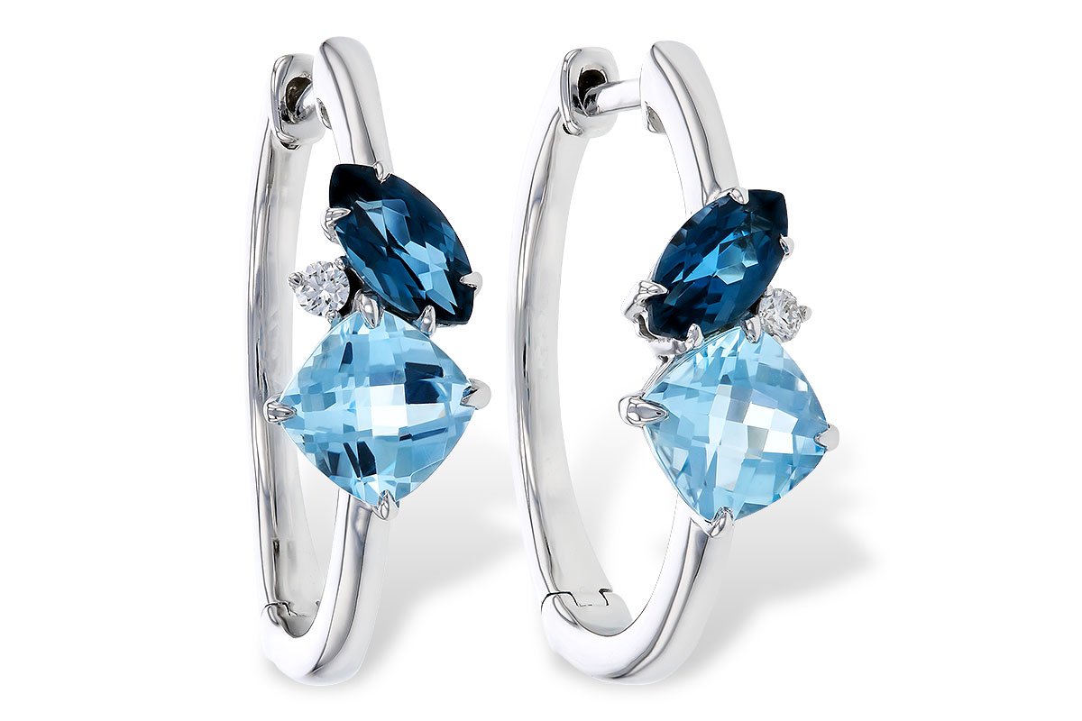 C275-13367: EARRINGS 1.82 TW BLUE TOPAZ 1.86 TGW