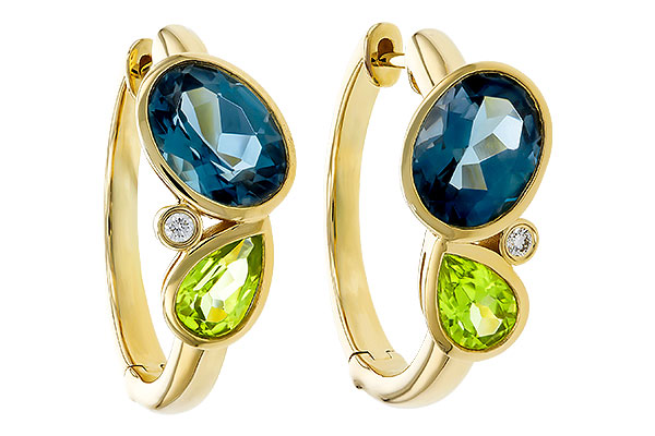 C275-17967: EARRINGS 2.97 SEMI-PREC (PER,LBT) 3.00 TGW