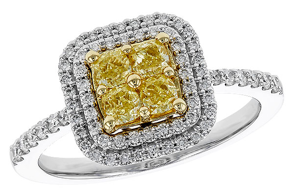 E275-13394: LDS RG .52 FANCY YELLOW DIAMONDS .85 TW