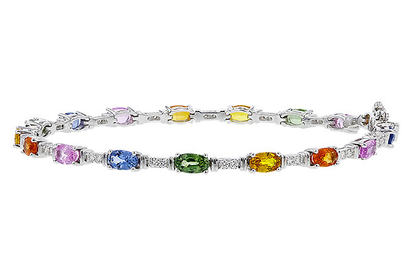 K275-11621: BRACELET 4.76 MULTI-COLOR SAPPH 5.08 TGW (7")