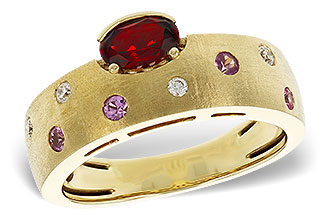 M275-16157: LDS RG .58 MULTI CLR (GAR & PINK SAPP) .66 TGW